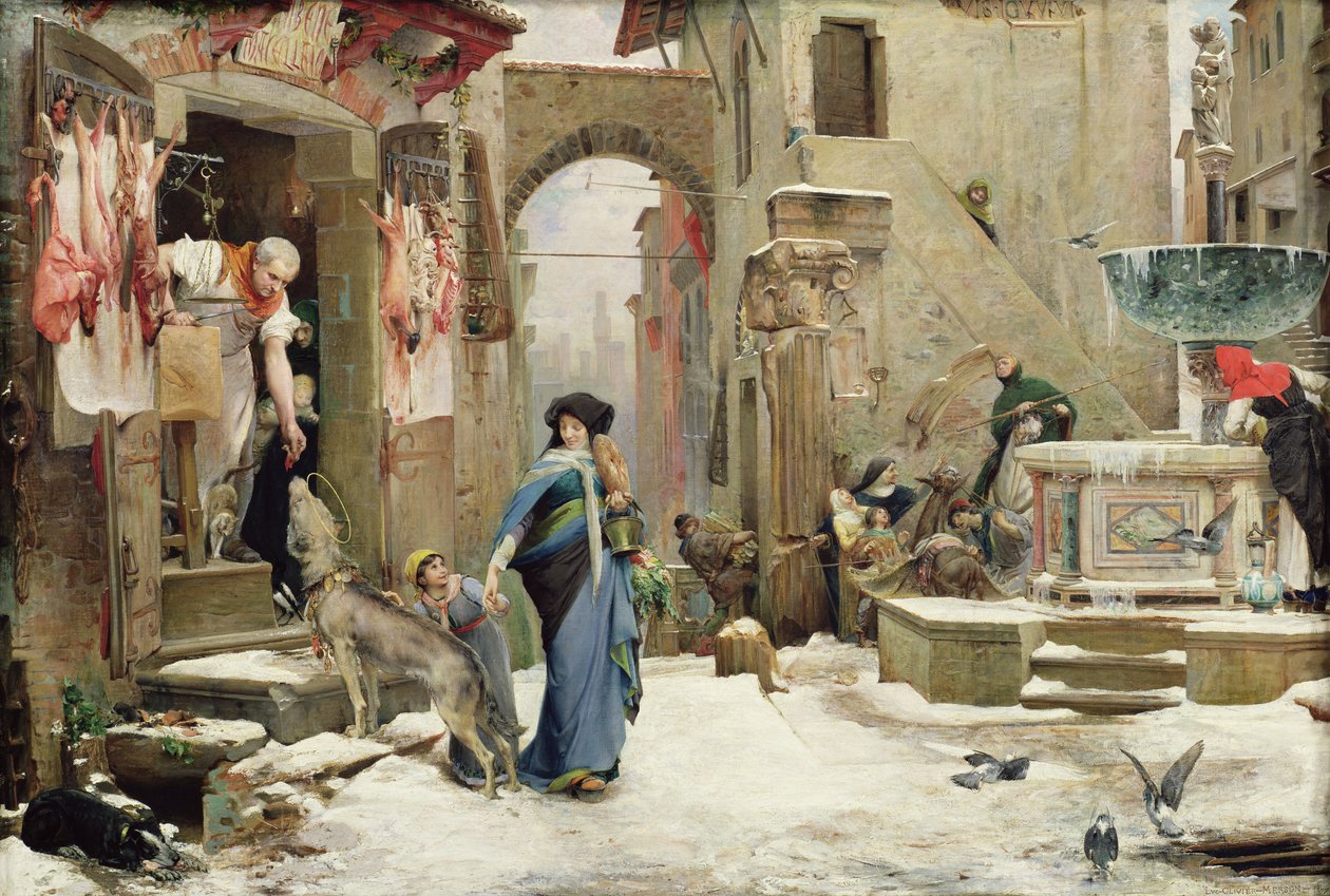 The Wolf of Gubbio, 1877 by Luc Oliver Merson