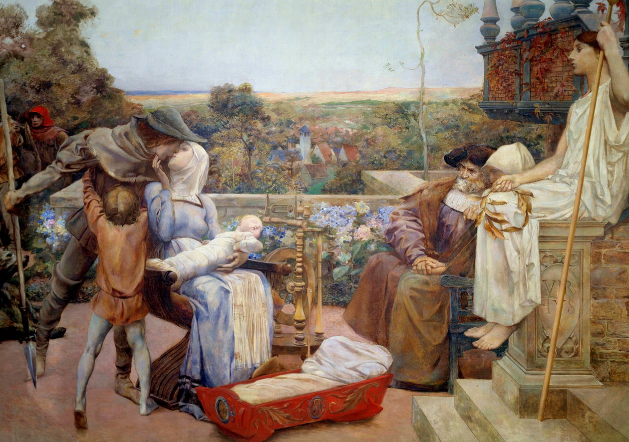 The family, Decoration from the Hotel Watel-Dehaynin in Paris by Luc Oliver Merson