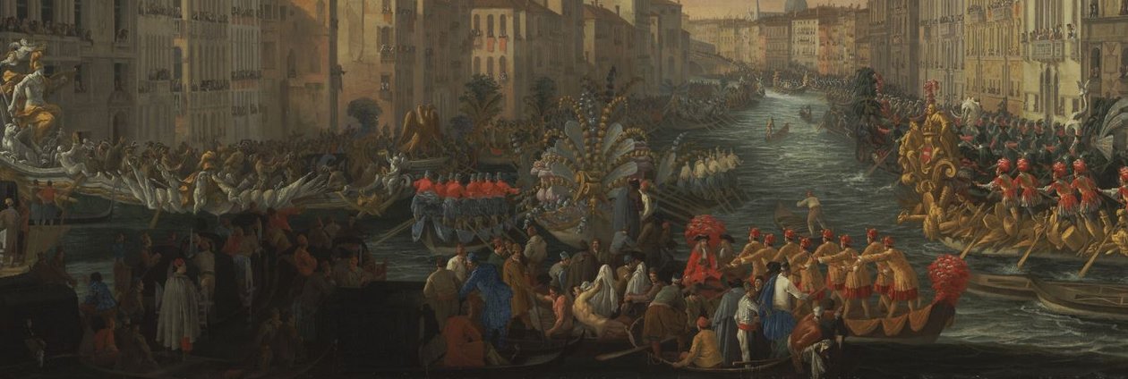 Regatta on the Grand Canal in Honor of Frederick IV, King of Denmark (detail) by Luca Carlevarijs