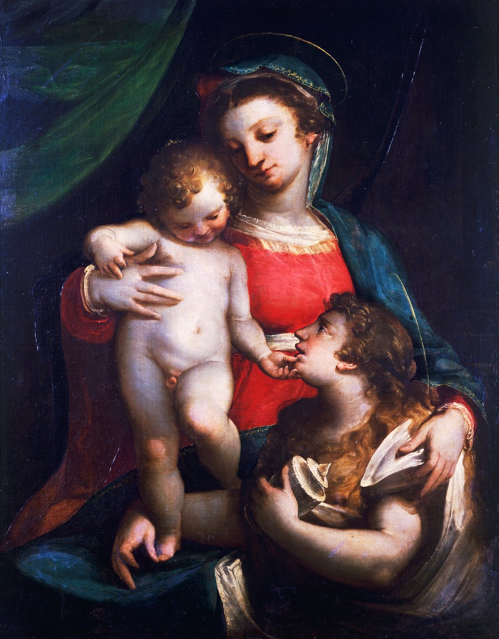 Madonna and Child with Mary Magdalene by Luca Cambiaso