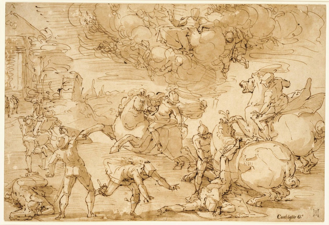 The Conversion of St. Paul by Luca Cambiaso