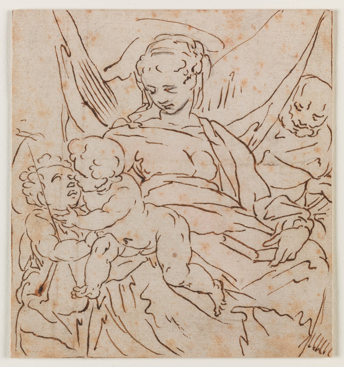 The Holy Family with St. John by Luca Cambiaso
