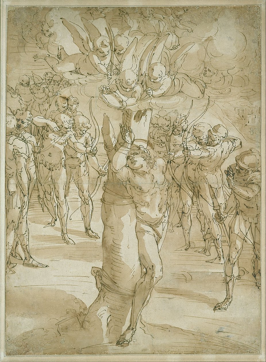 The Martyrdom of Saint Sebastian by Luca Cambiaso