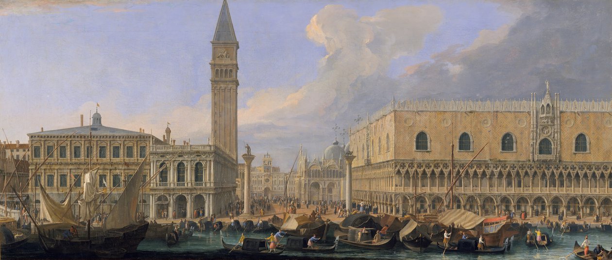 The Molo, Venice, from the Bacino di San Marco by Luca Carlevarijs