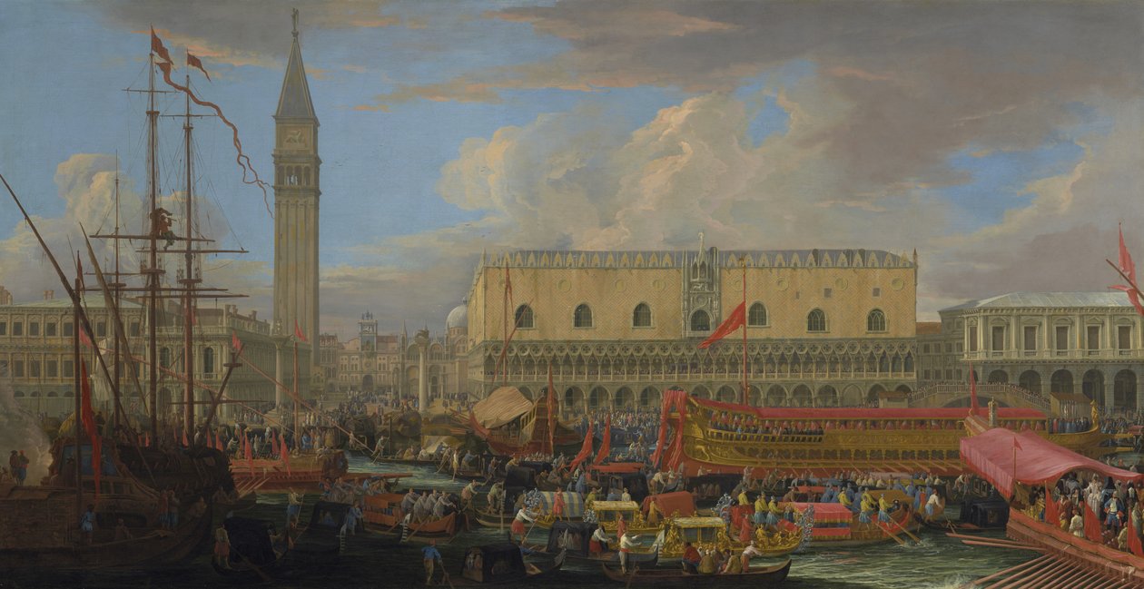 The Bucintoro Departing from the Bacino di San Marco by Luca Carlevaris