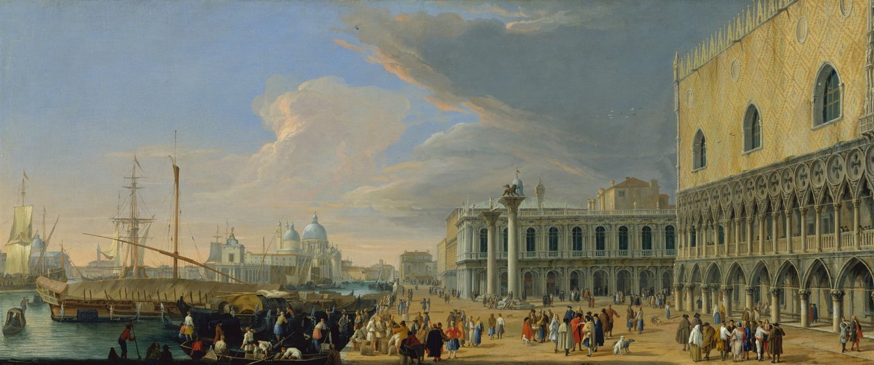 The Molo, Venice, Looking West by Luca Carlevaris