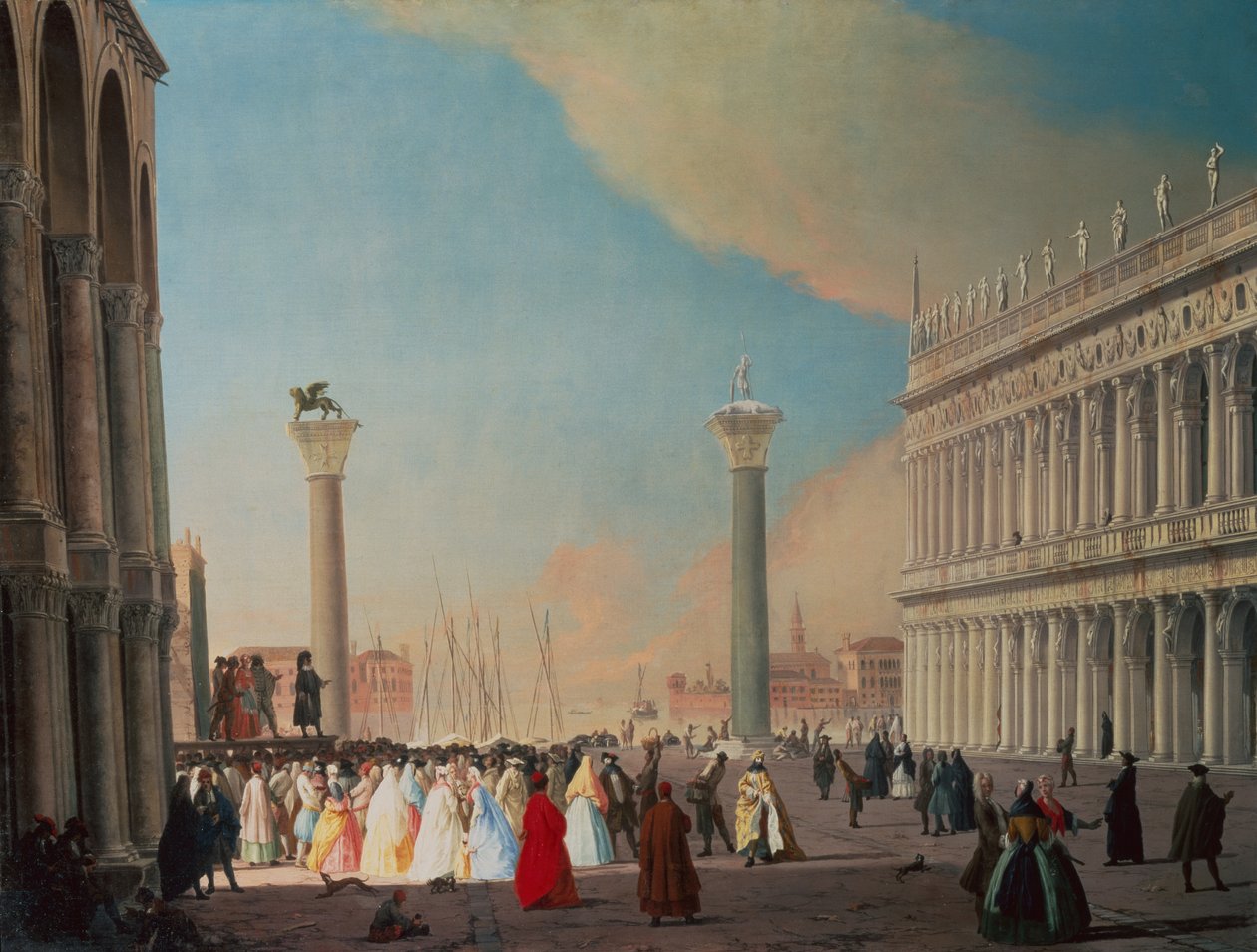 The Piazzetta, Venice, Looking South from in Front of the Facade of San Marco by Luca Carlevaris