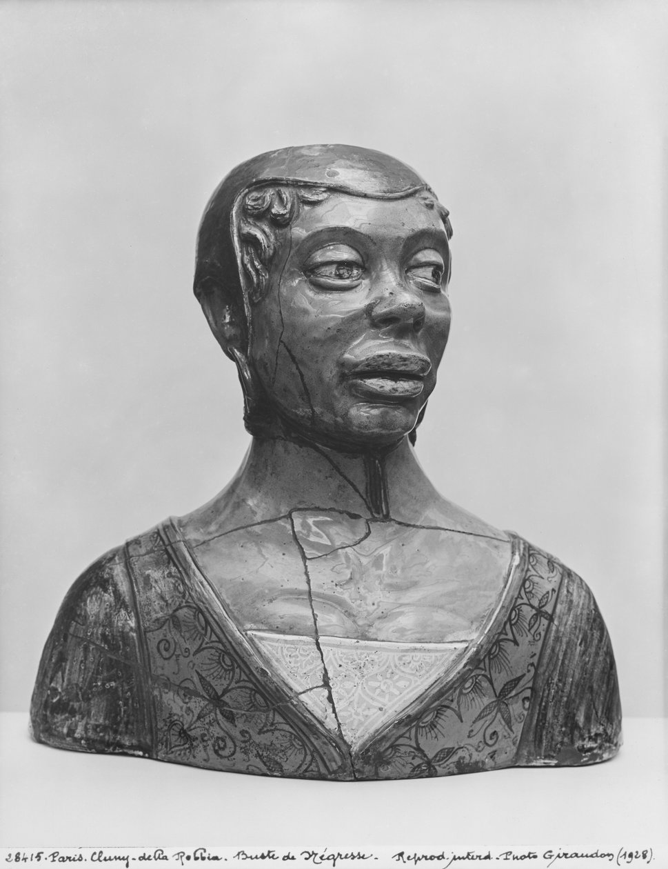 Bust of a black woman by Luca Della Robbia