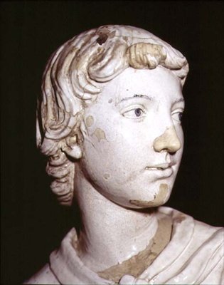Candle bearing angel (detail) by Luca Della Robbia