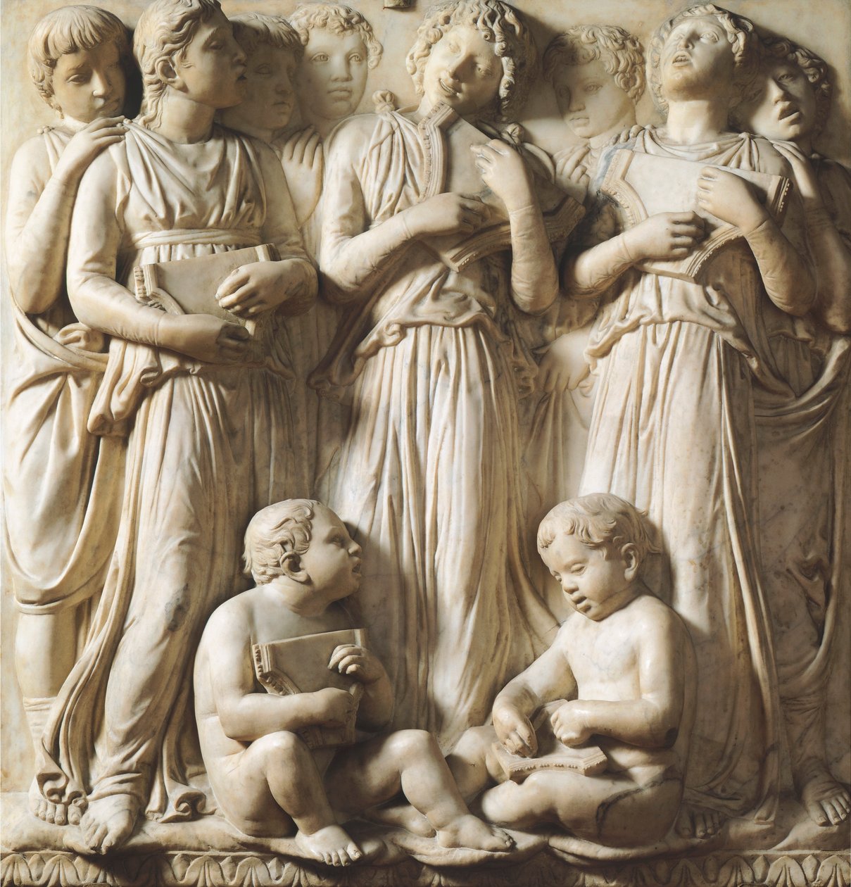 Detail from Cantoria in the Cathedral of Santa Maria del Fiore, Florence by Luca Della Robbia