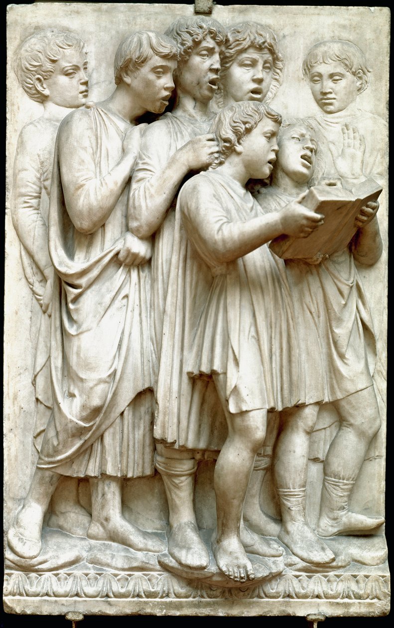 La Cantoria or Children Singing in Choir - Marble Relief by Luca della Robbia by Luca Della Robbia