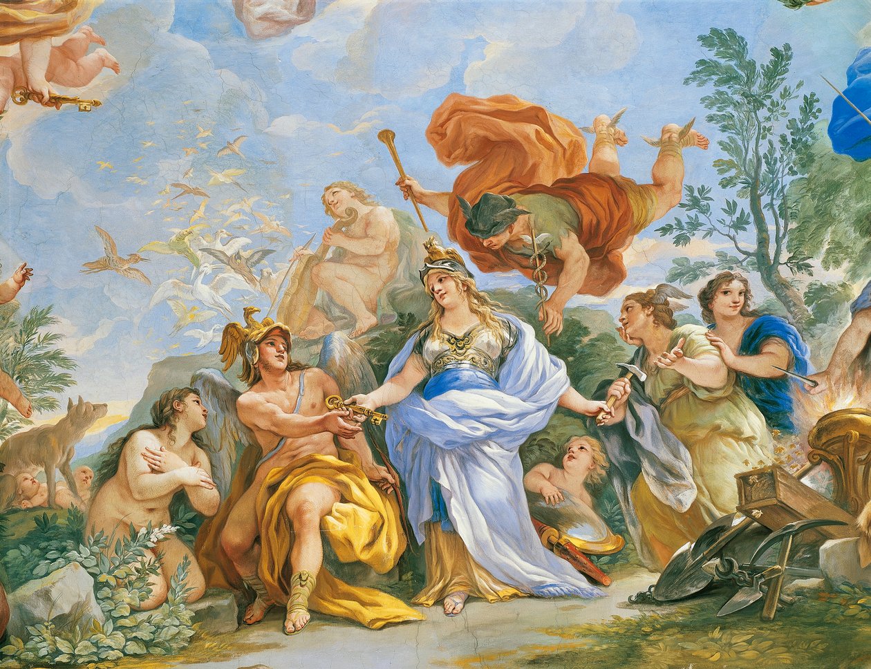 Apotheosis of Medici Family (detail) by Luca Giordano