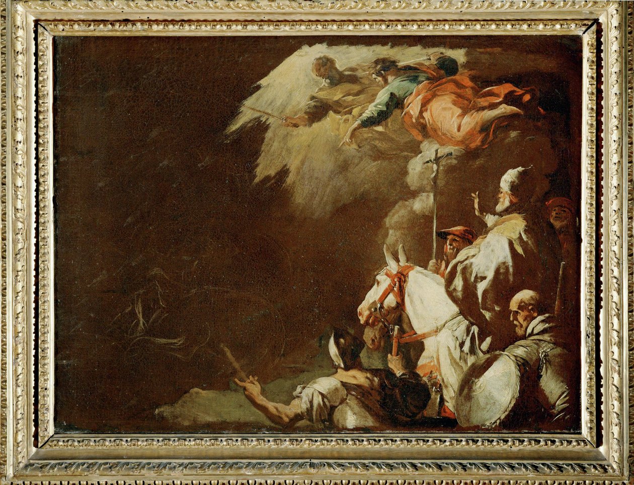 Pope Leo the Great Faces Attila the Hun Bozzetto by Luca Giordano