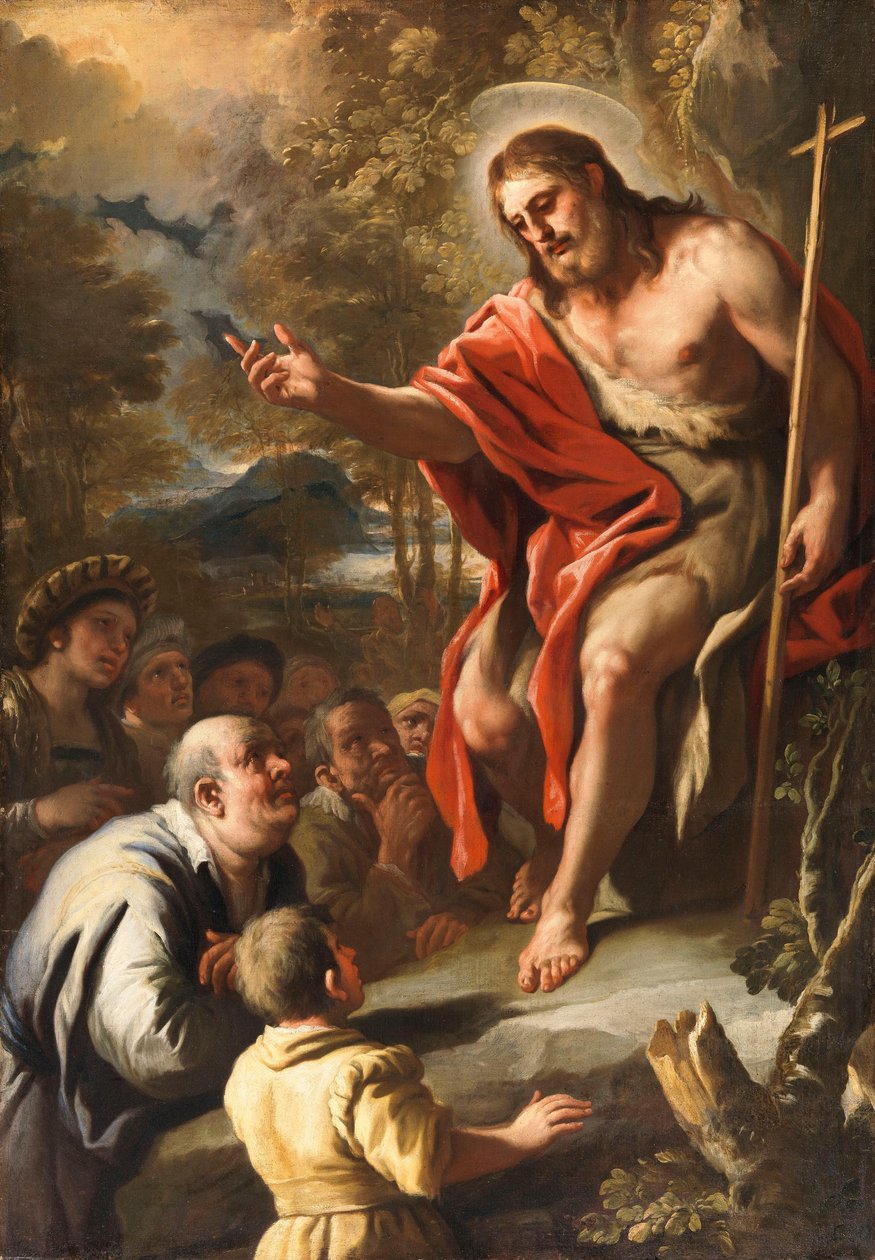 Saint John Preaching in the Wilderness by Luca Giordano