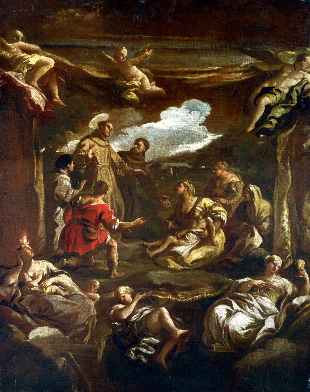 St Anthony of Padua Healing a Young Man, c. 1654-1705 by Luca Giordano