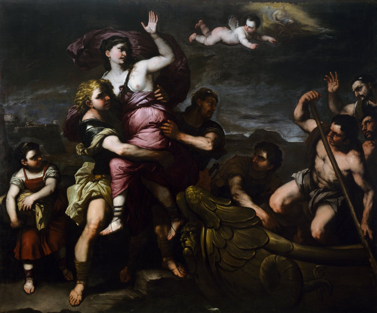 The Rape of Helen, by Luca Giordano by Luca Giordano