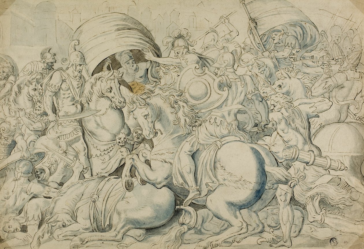 Battle before Troy by Luca Penni