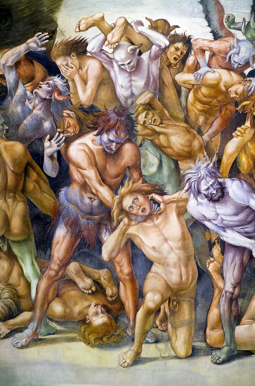 Damned in Hell, from Last Judgment fresco cycle by Luca Signorelli