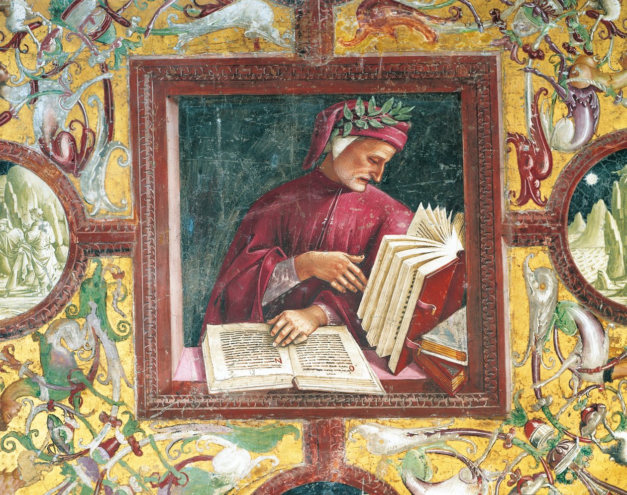 Portrait of Dante Alighieri, Cathedral of Orvieto, Chapel of the Madonna di San Brizio by Luca Signorelli