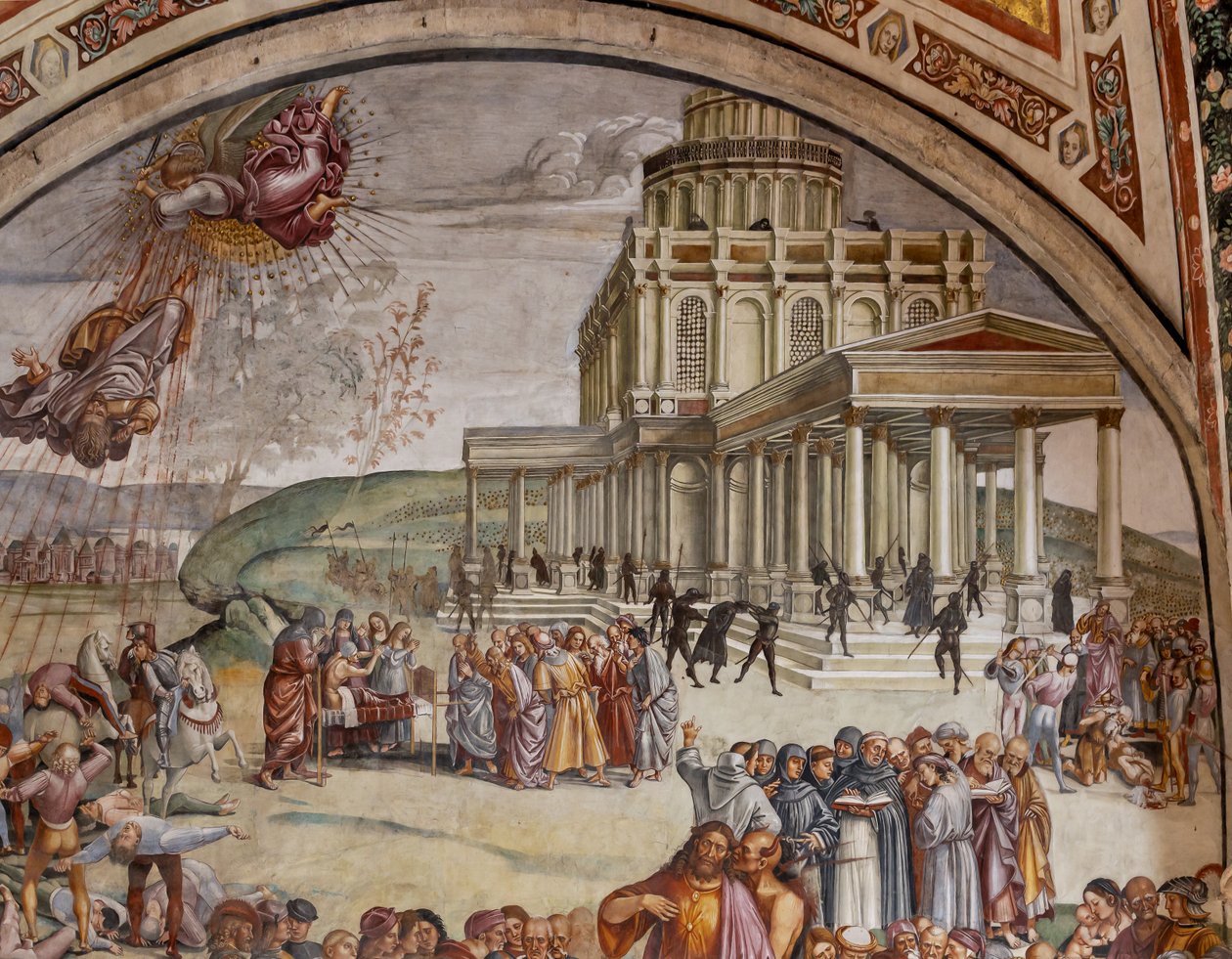 Preaching and the Facts of the Antichrist (detail) by Luca Signorelli