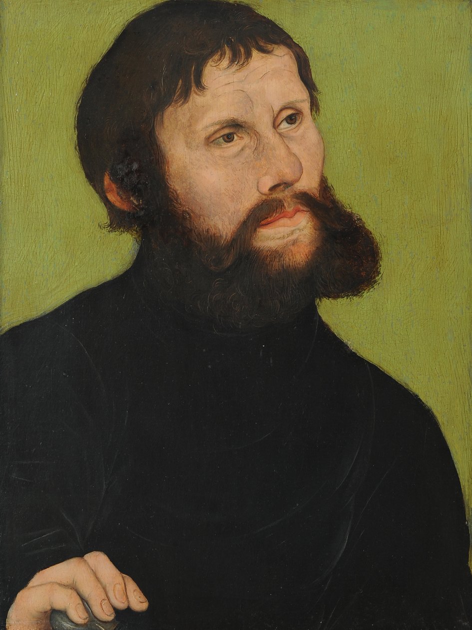 Portrait of Luther as Junker Jörg by Lucas Cranach the Elder