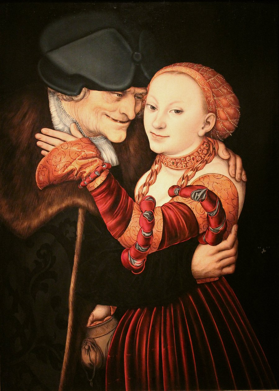 The Old Lover by Lucas Cranach the Elder