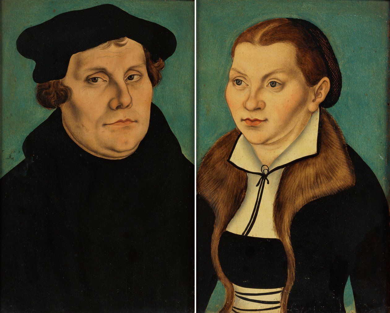 Double Portrait of Martin Luther and Katharina Bora by Lucas Cranach the Elder