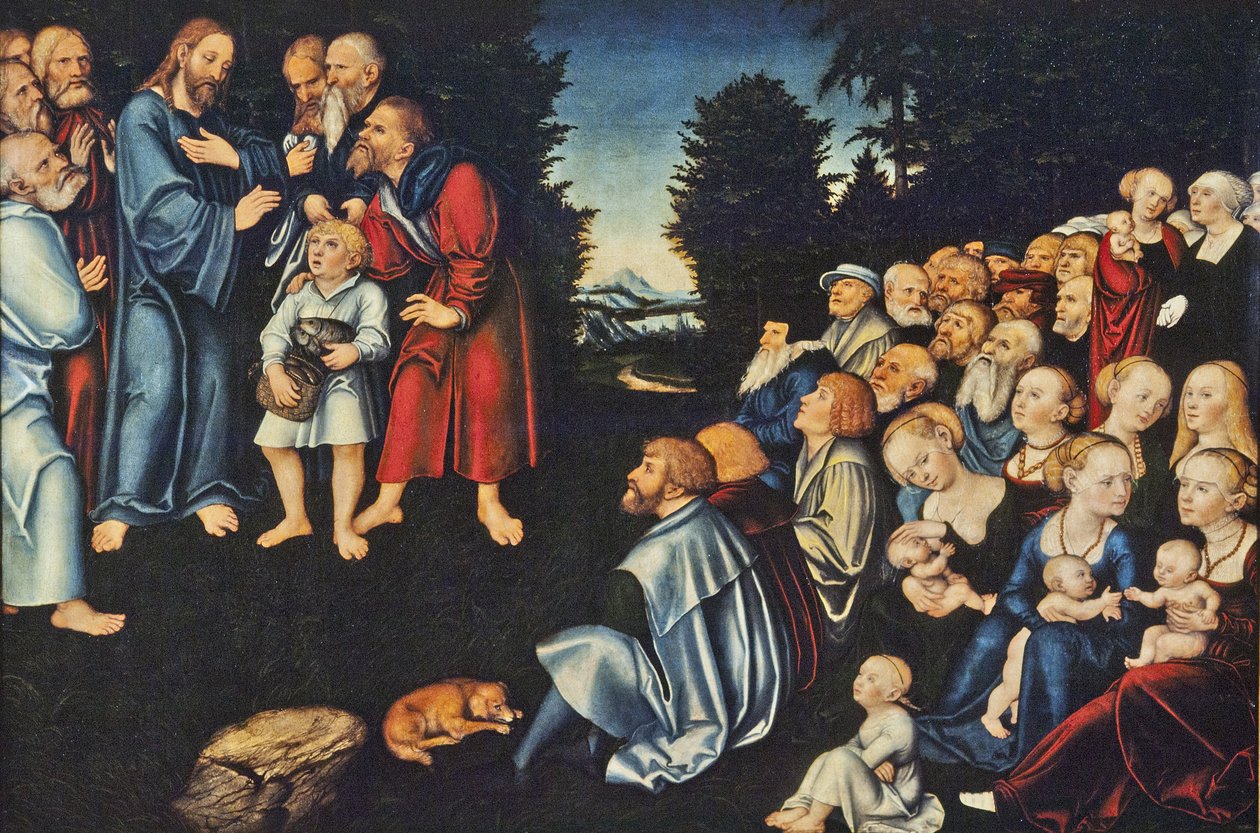 The Miracle of the Five Loaves and Two Fish by Lucas Cranach the Elder