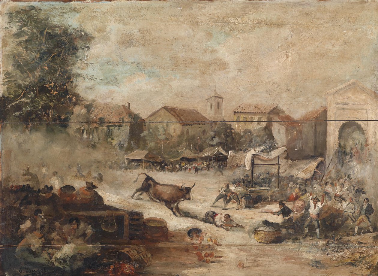 Escaping the Bull by Eugenio Lucas Velázquez