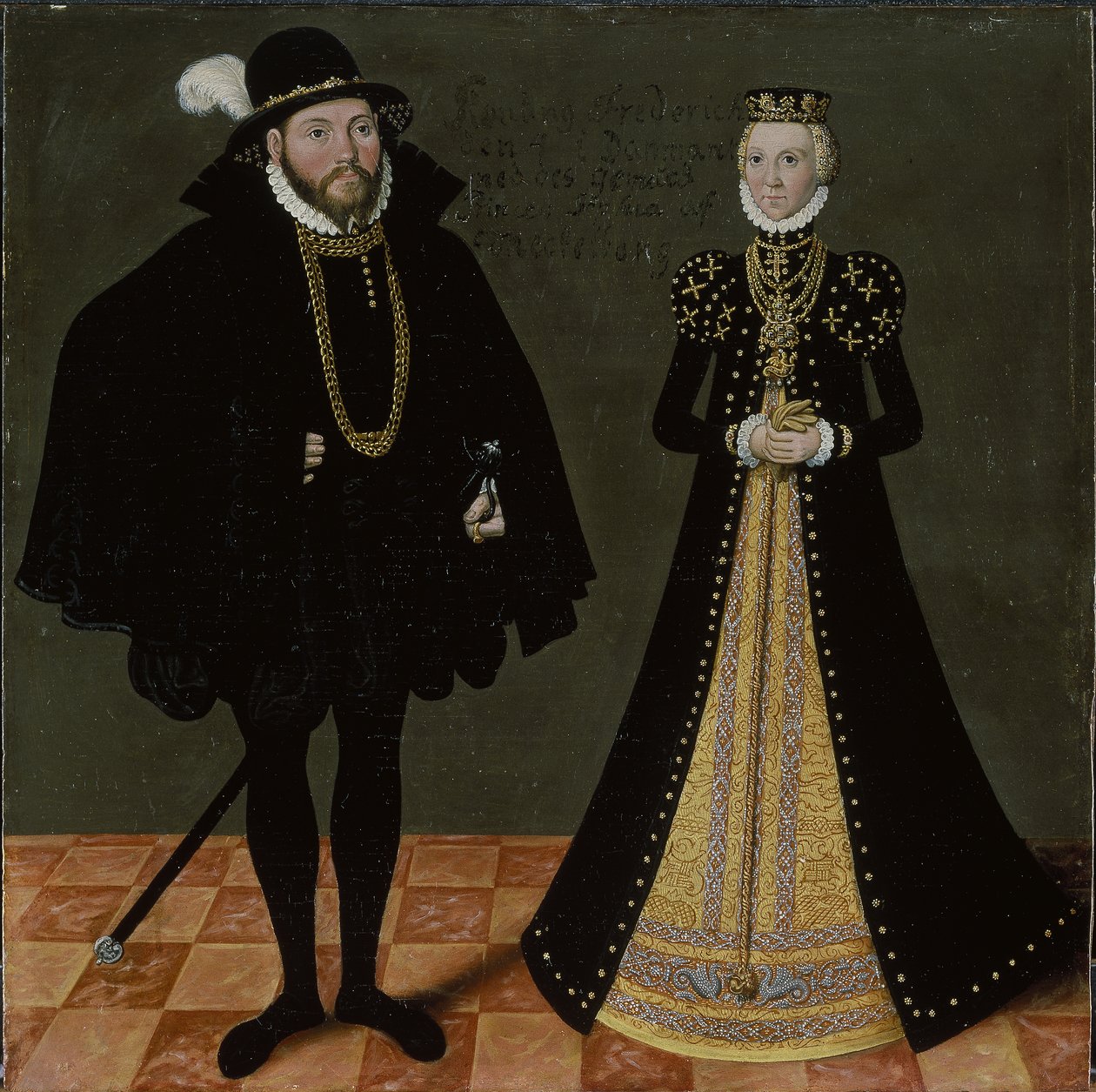 Unidentified German Royal Couple, c.1580-1600 by Lucas the Younger Cranach