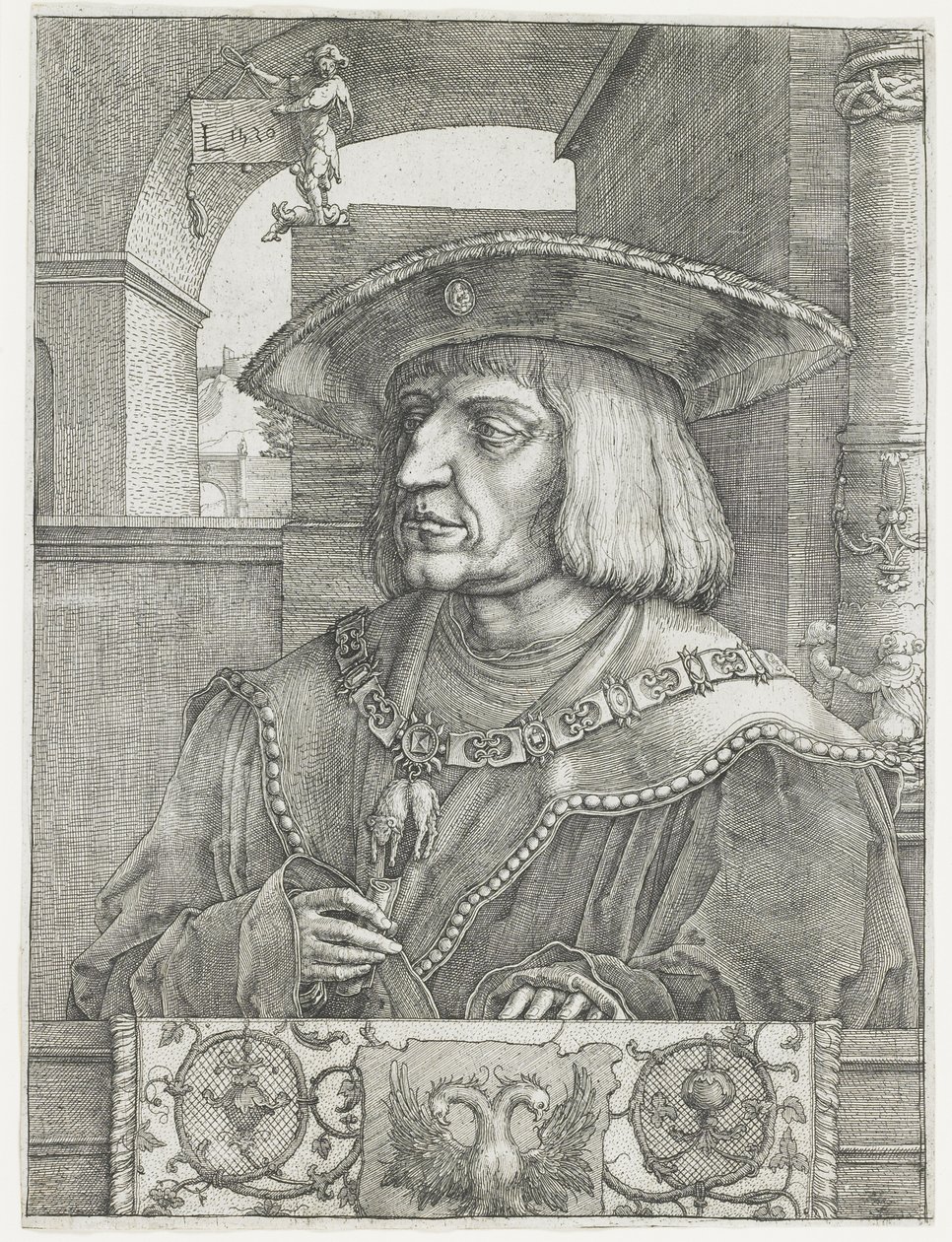 Emperor Maximilian I by Lucas van Leyden
