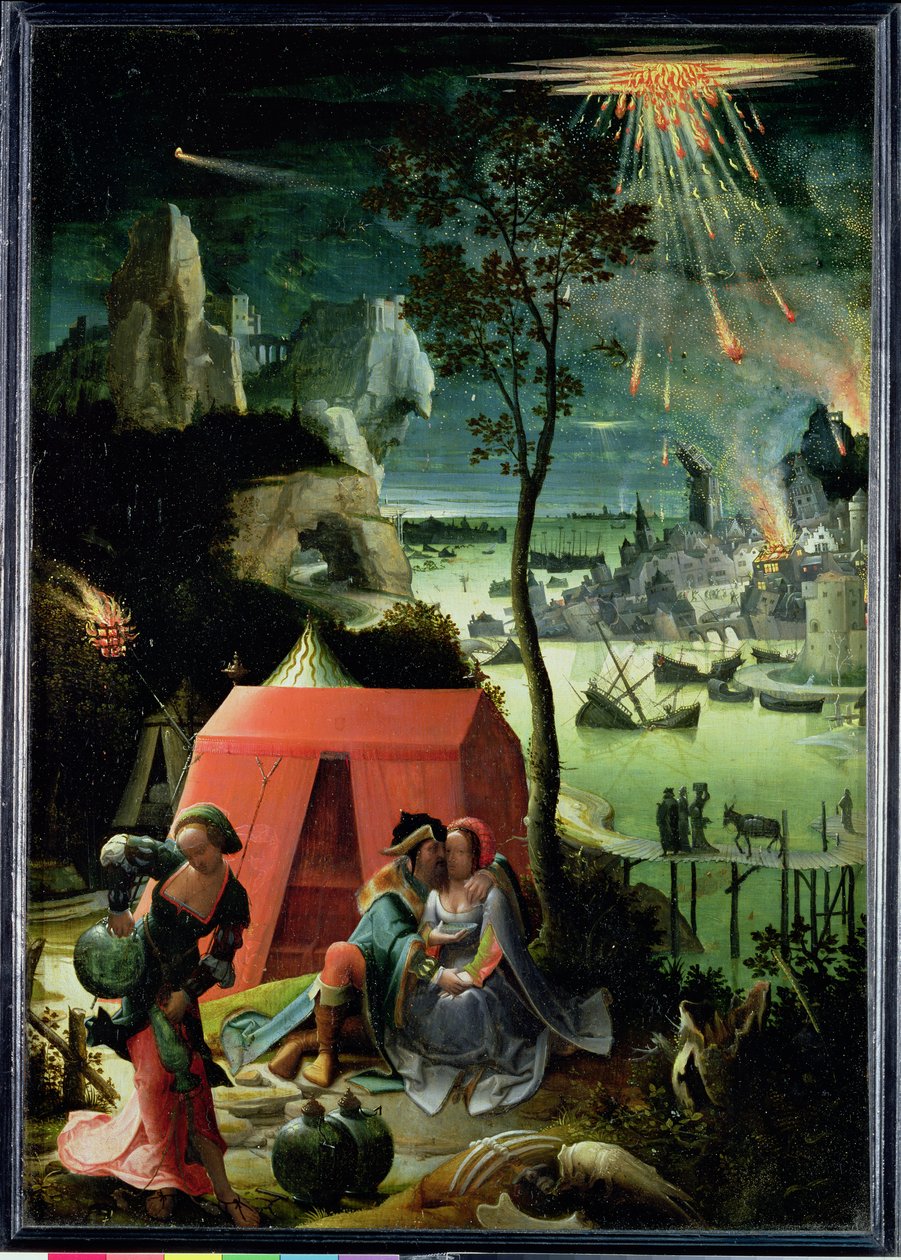 Lot and his Daughters by Lucas van Leyden