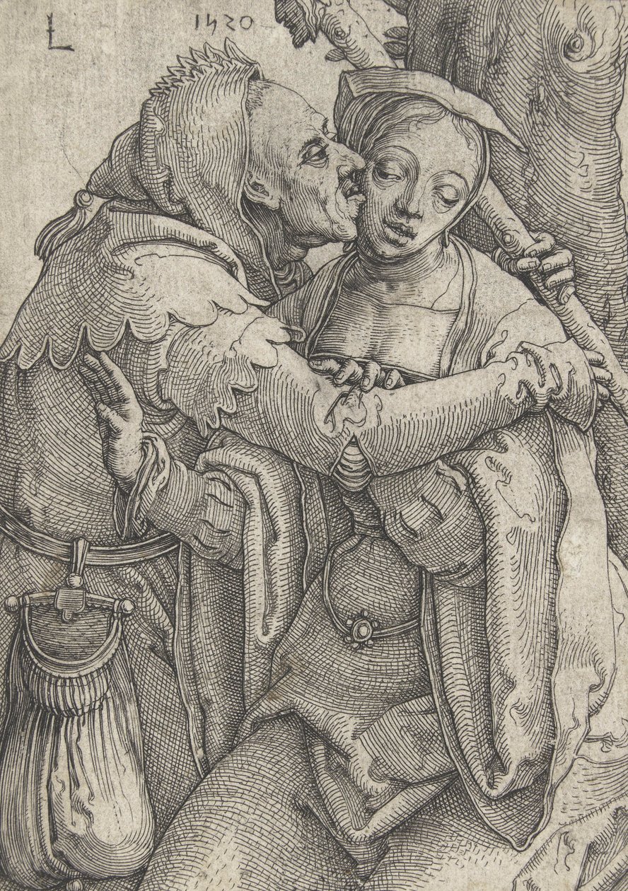 The Jester and the Young Woman by Lucas van Leyden