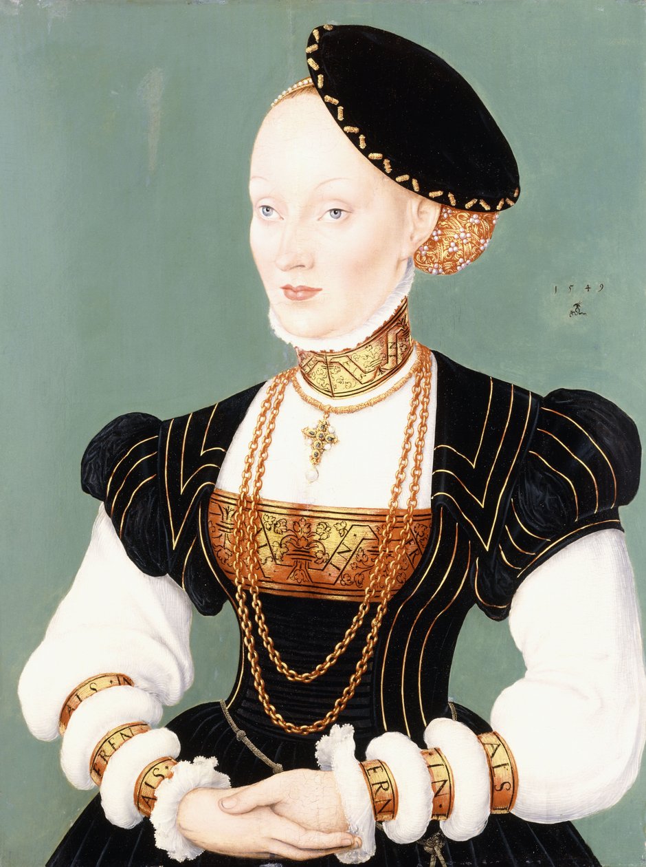Portrait of Anne of Denmark by Lucas Cranach