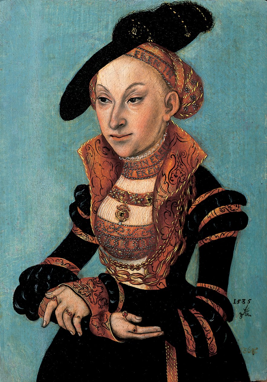 Portrait of Sibylle von Cleve, Electress of Saxony, 1535 by Lucas Cranach