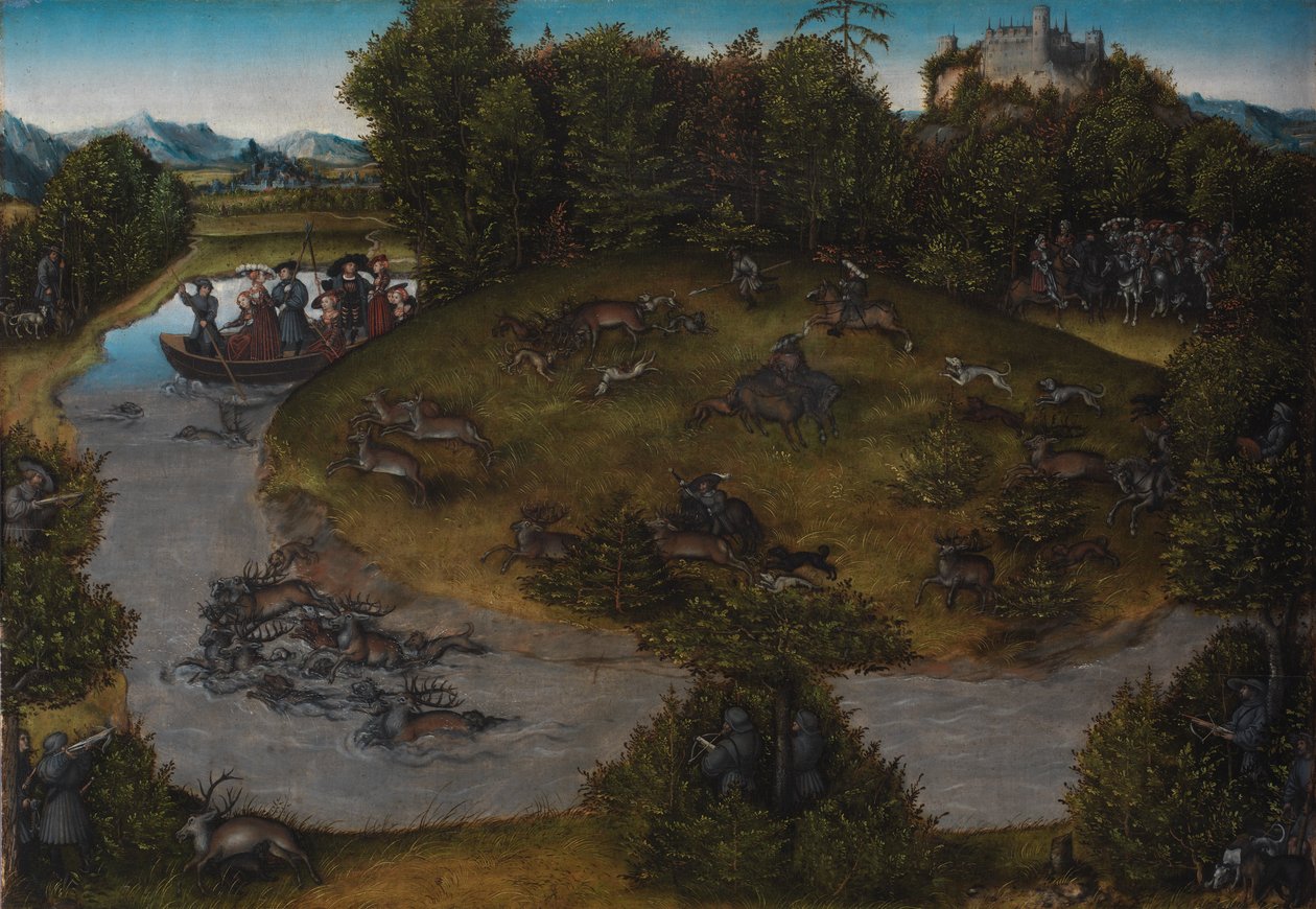 The Stag Hunt of the Elector Frederic the Wise of Saxony by Lucas Cranach d.Æ.