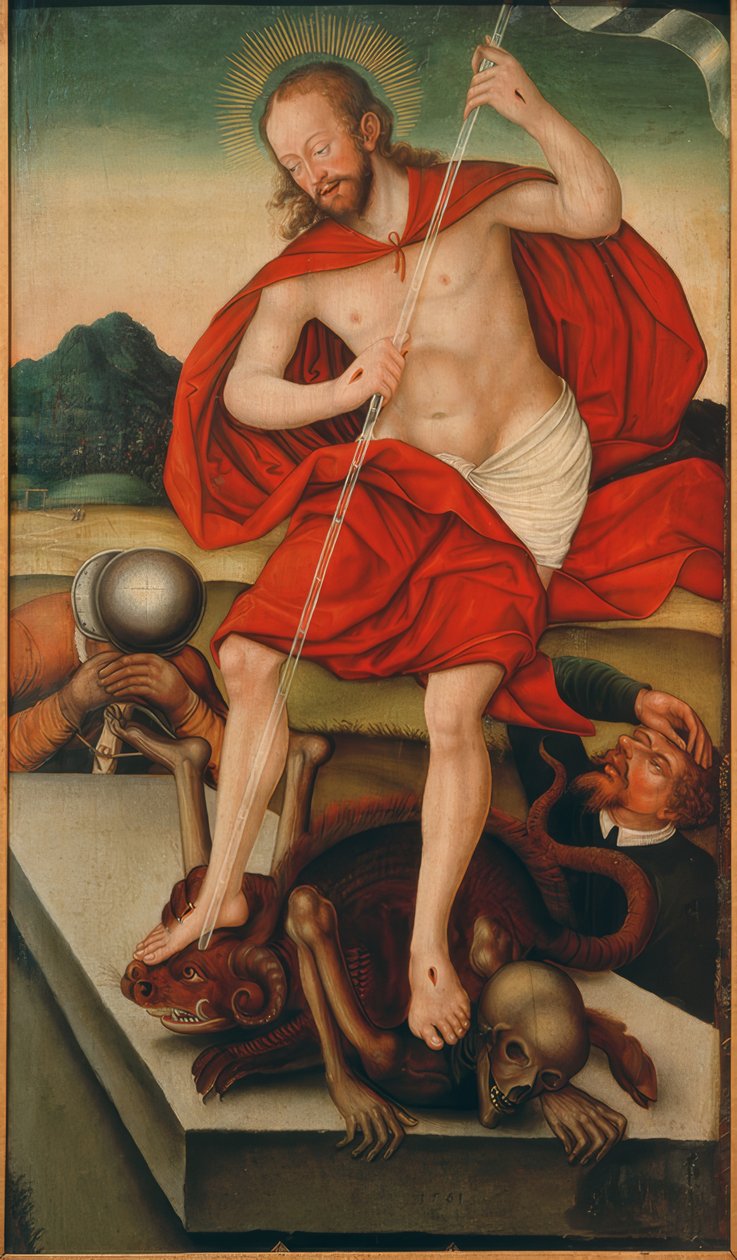 Christ as Victor over Death and the Devil by Lucas Cranach der Jüngere