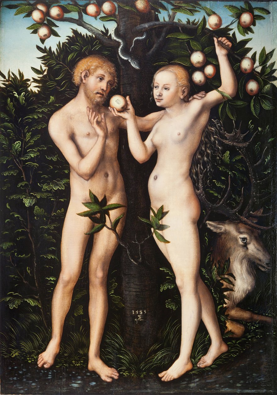 Adam and Eve by Lucas Cranach the Elder