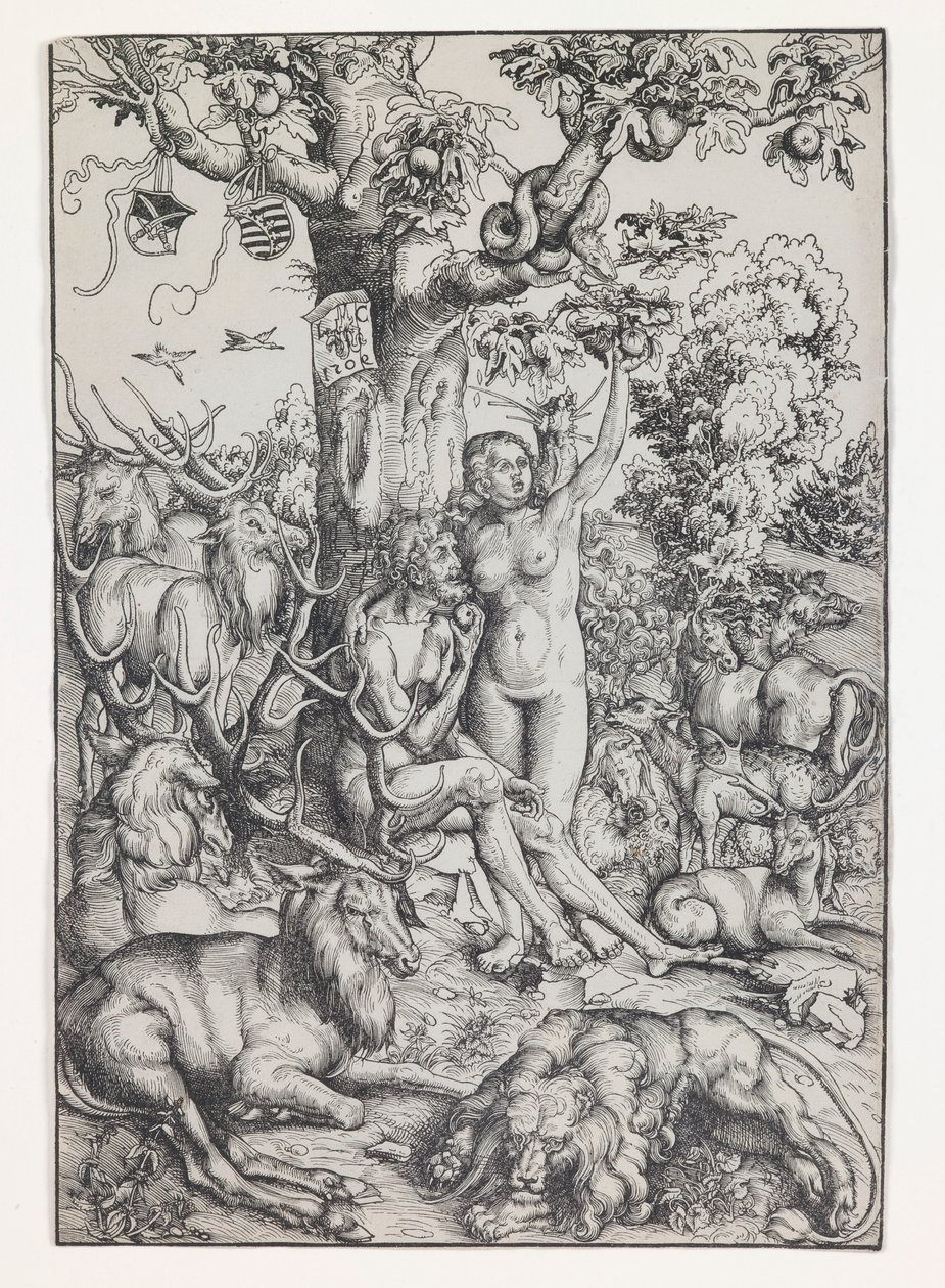 Adam and Eve in Paradise by Lucas Cranach the Elder