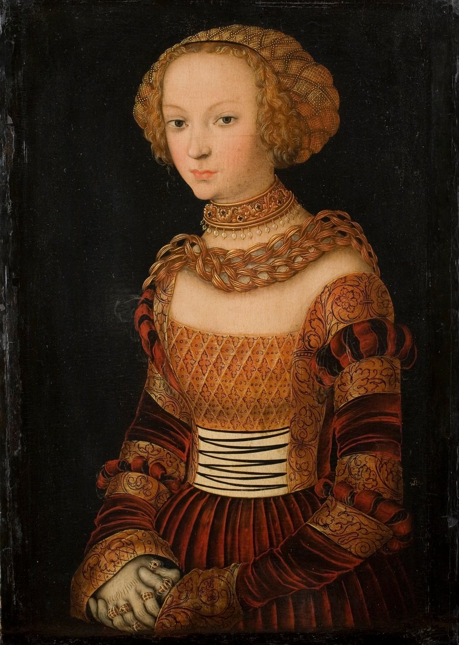 Portrait of a Young Woman. Princess Emilia of Saxony? by Lucas Cranach the Elder