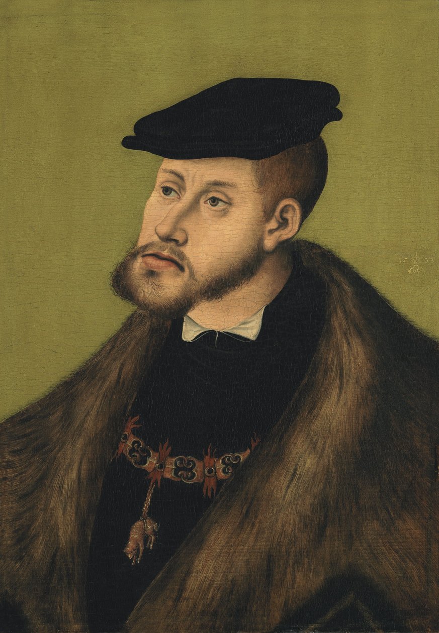 Portrait of the Emperor Charles V by Lucas Cranach the Elder