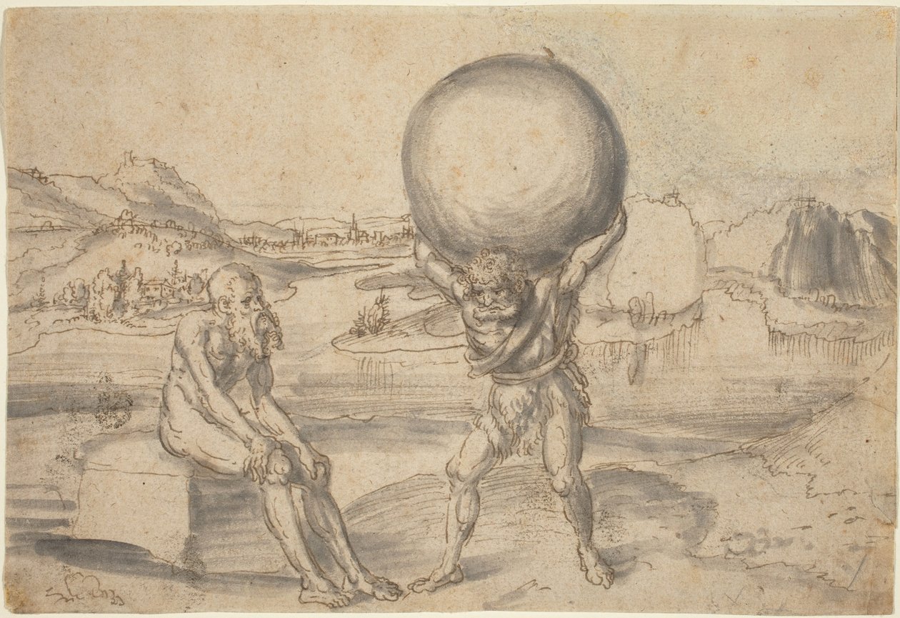 Hercules Relieving Atlas of the Globe by Lucas Cranach the Elder