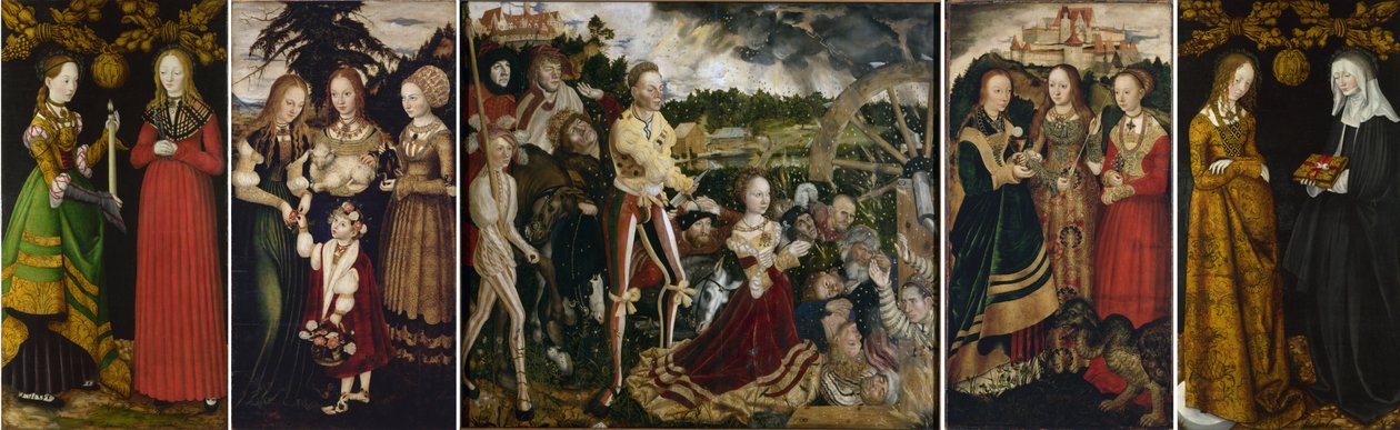 Altarpiece of St Catharine (Dresden & London) by Lucas Cranach the Elder