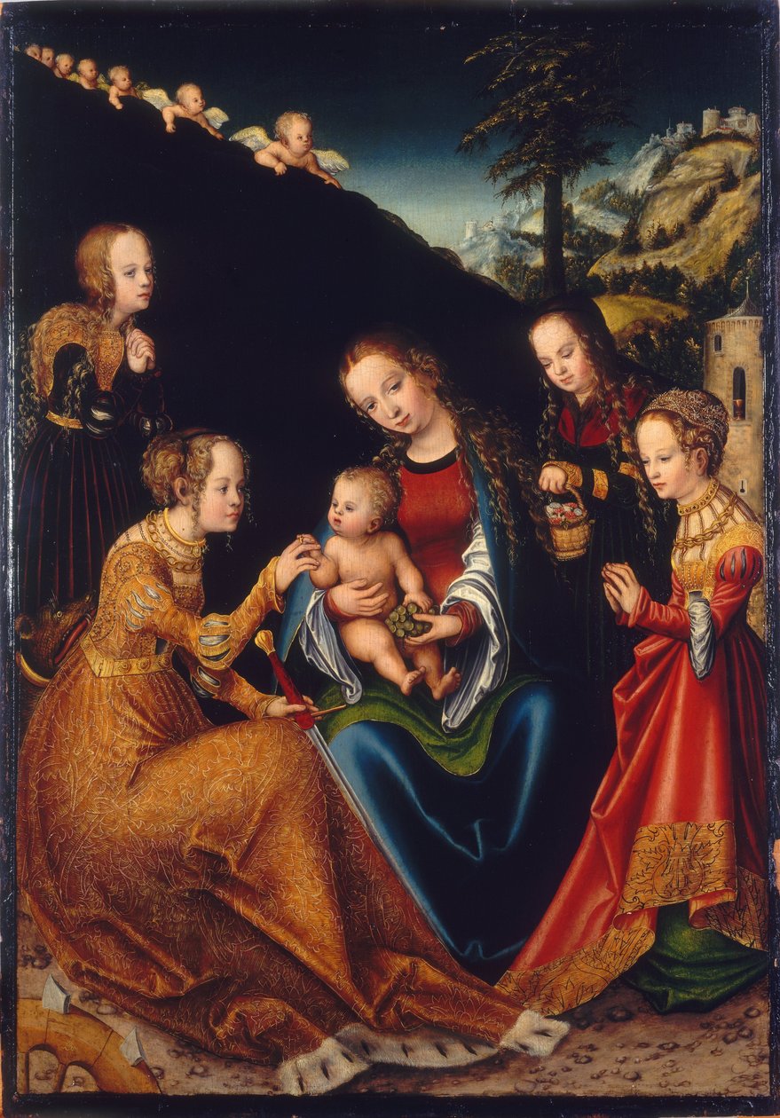 Marriage of St. Catherine by Lucas Cranach the Elder