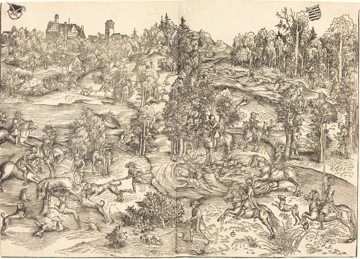 The Stag Hunt by Lucas Cranach the Elder