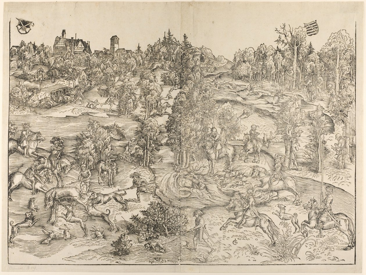 The Stag Hunt by Lucas Cranach the Elder