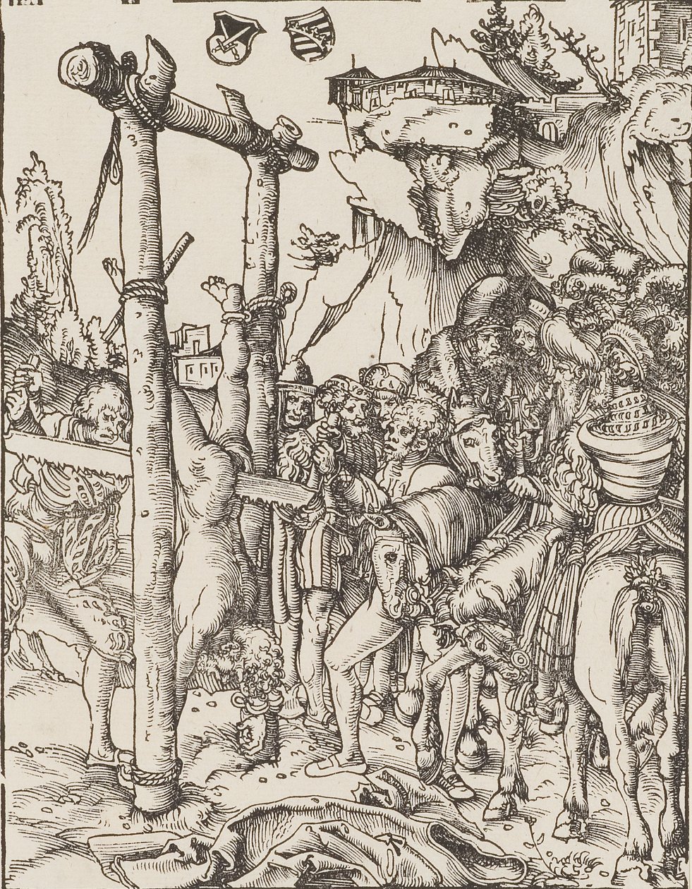 Sawing of Saint Simon the Zealot by Lucas Cranach the Elder