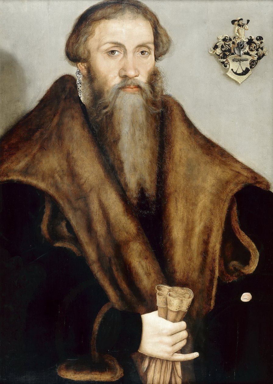 Portrait of the Saxon Lawyer Leonhard Badhorn (1510-1587) by Lucas Cranach the Younger