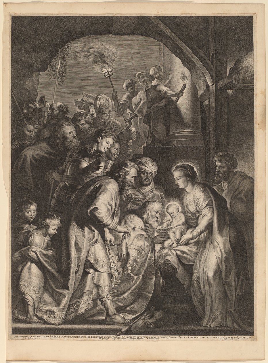 The Adoration of the Magi by Lucas Emil Vorsterman, after Sir Peter Paul Rubens