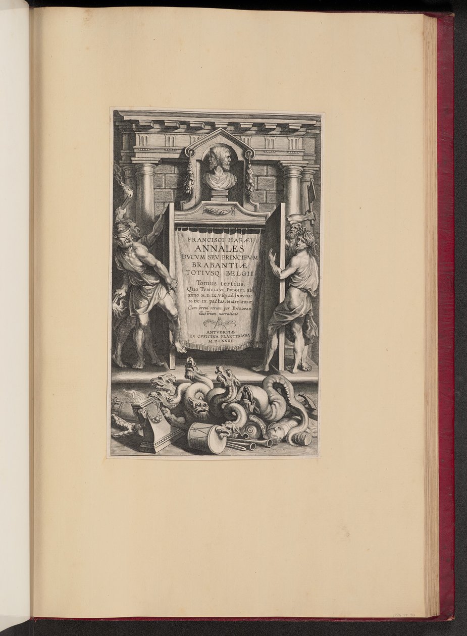 Title Page for Franciscus van Haer, Annales Ducum seu Principum Brabantiae, III by Lucas Emil Vorsterman after Sir Peter Paul Rubens